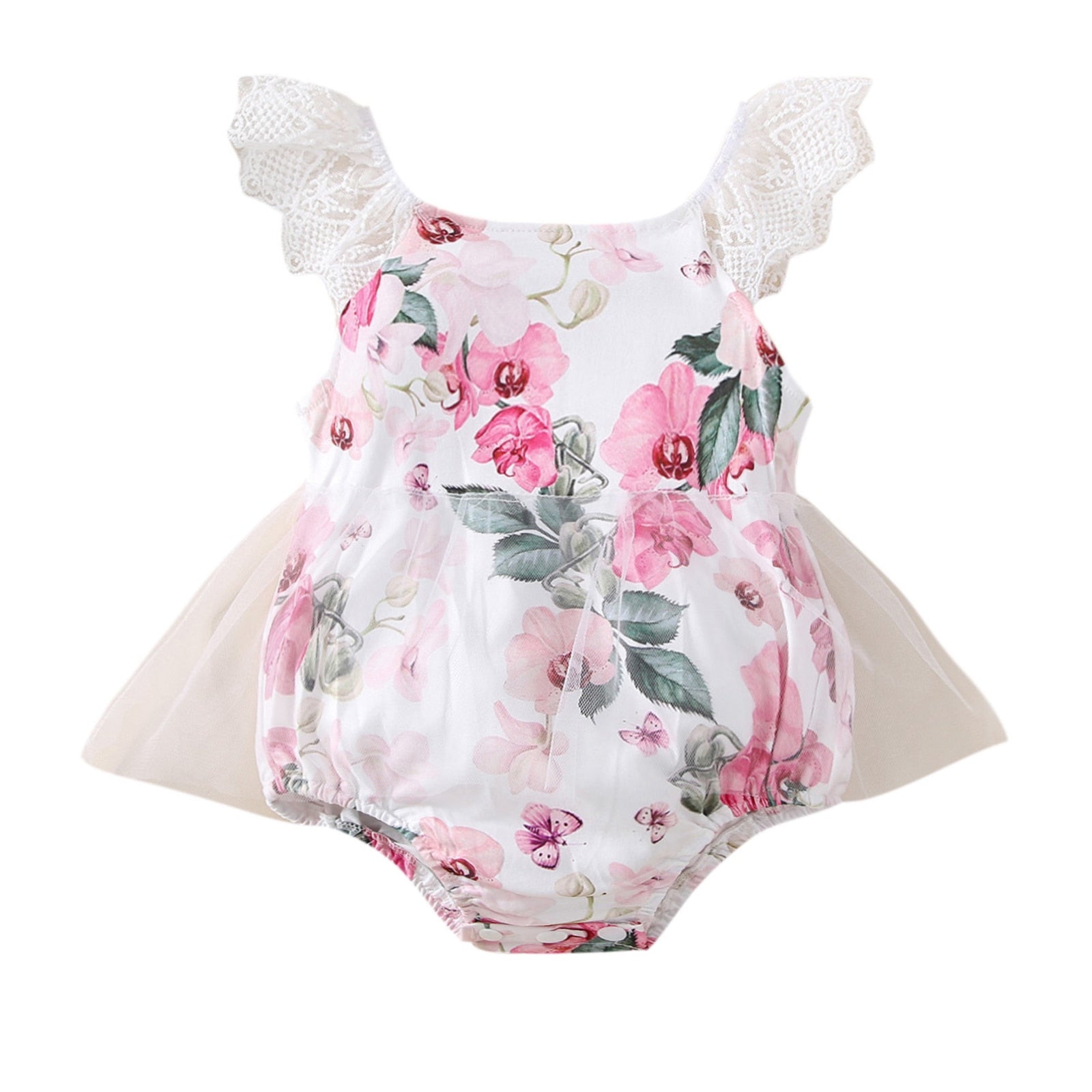 Body Infantil Florido e Tule body Loja Click Certo 