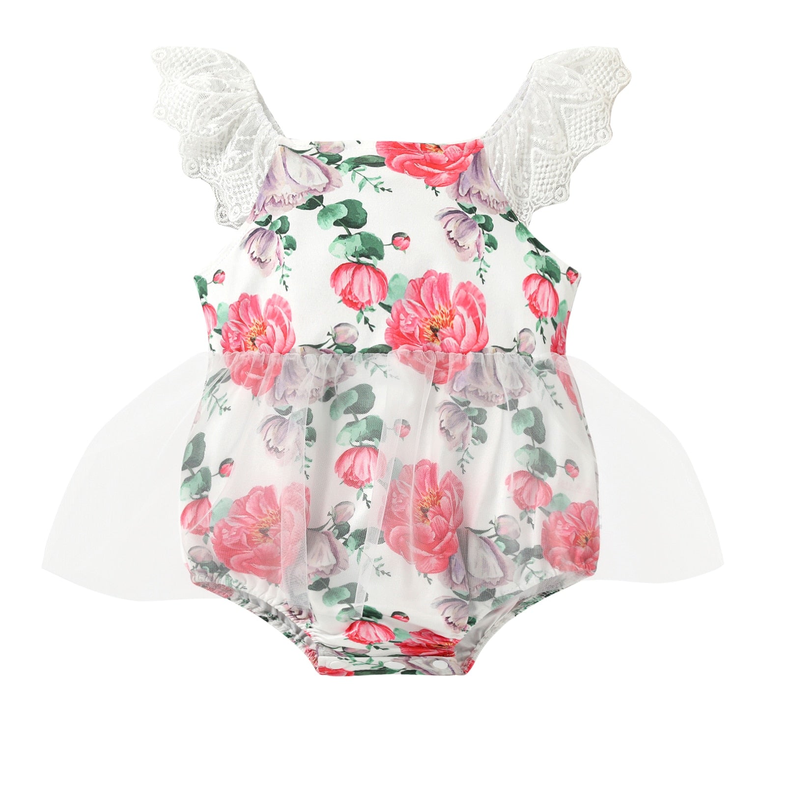 Body Infantil Florido e Tule body Loja Click Certo 