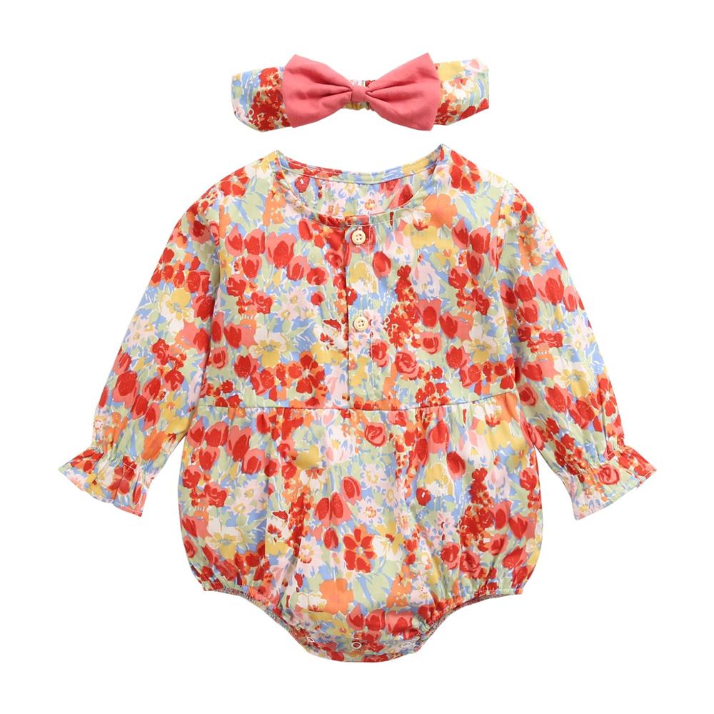 Body Infantil Florido + Faixa Loja Click Certo Vermelho 0-6 meses 