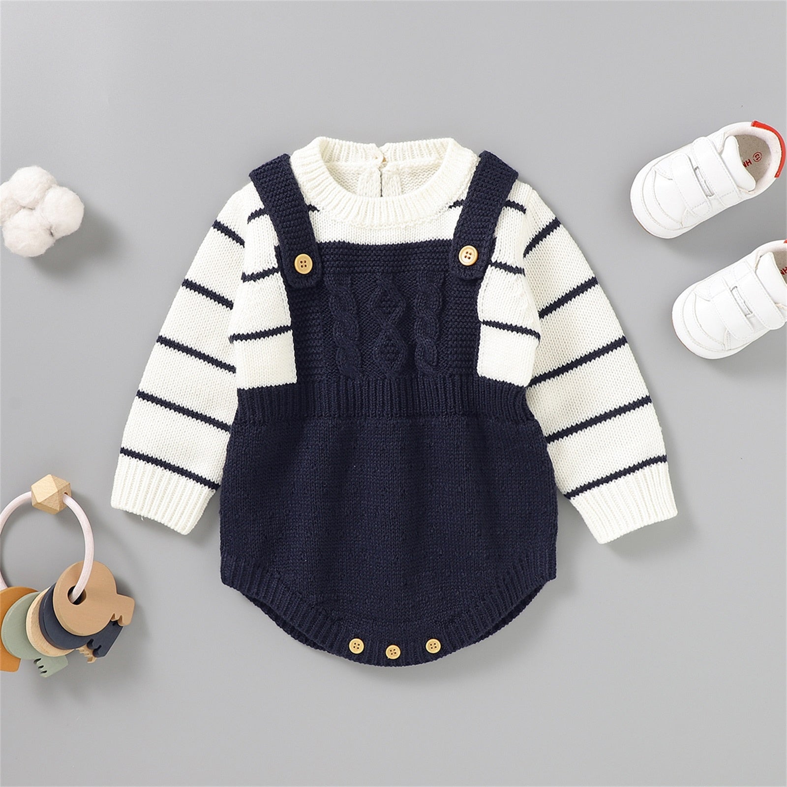 Body Infantil Listrado Loja Click Certo 