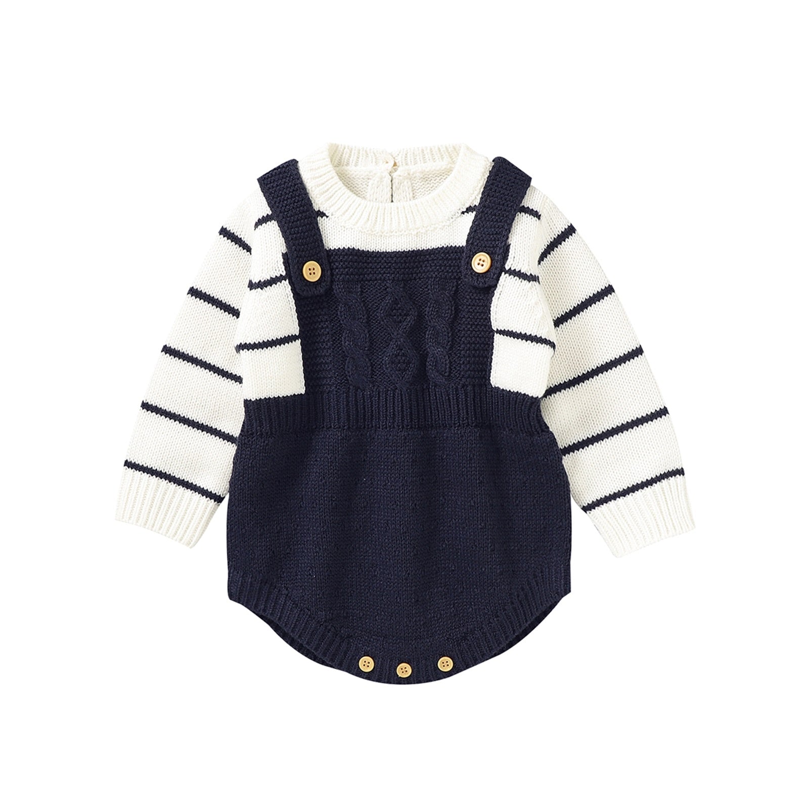 Body Infantil Listrado Loja Click Certo Azul 0-3 meses 