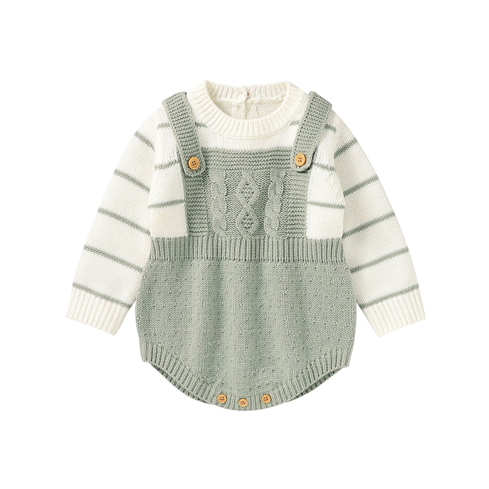 Body Infantil Listrado Loja Click Certo Verde 0-3 meses 