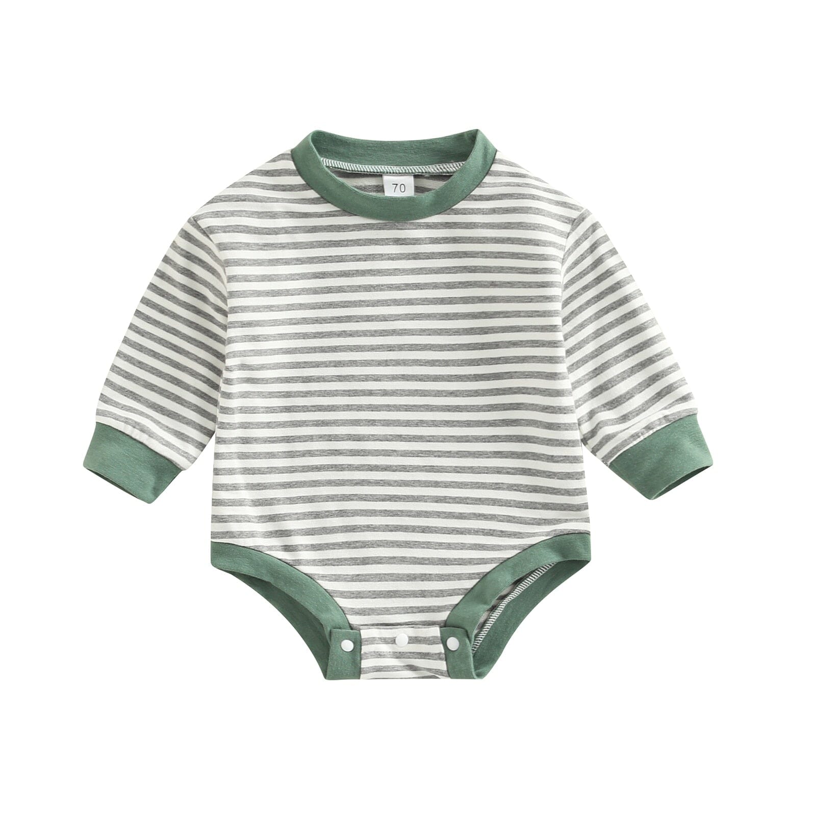 Body Infantil Listras Loja Click Certo Verde 0-6 Meses 