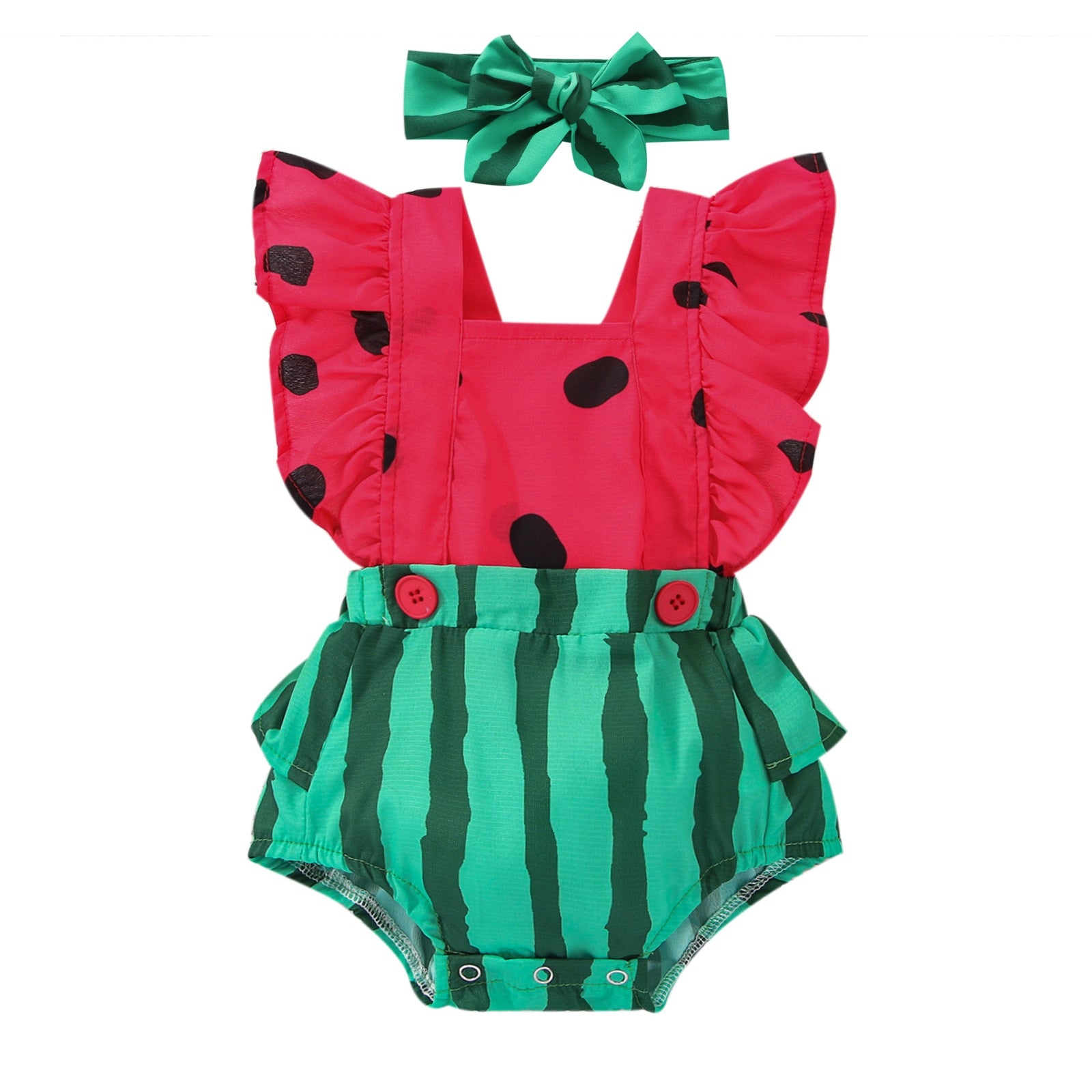 Body infantil Melancia +Faixa body Loja Click Certo 