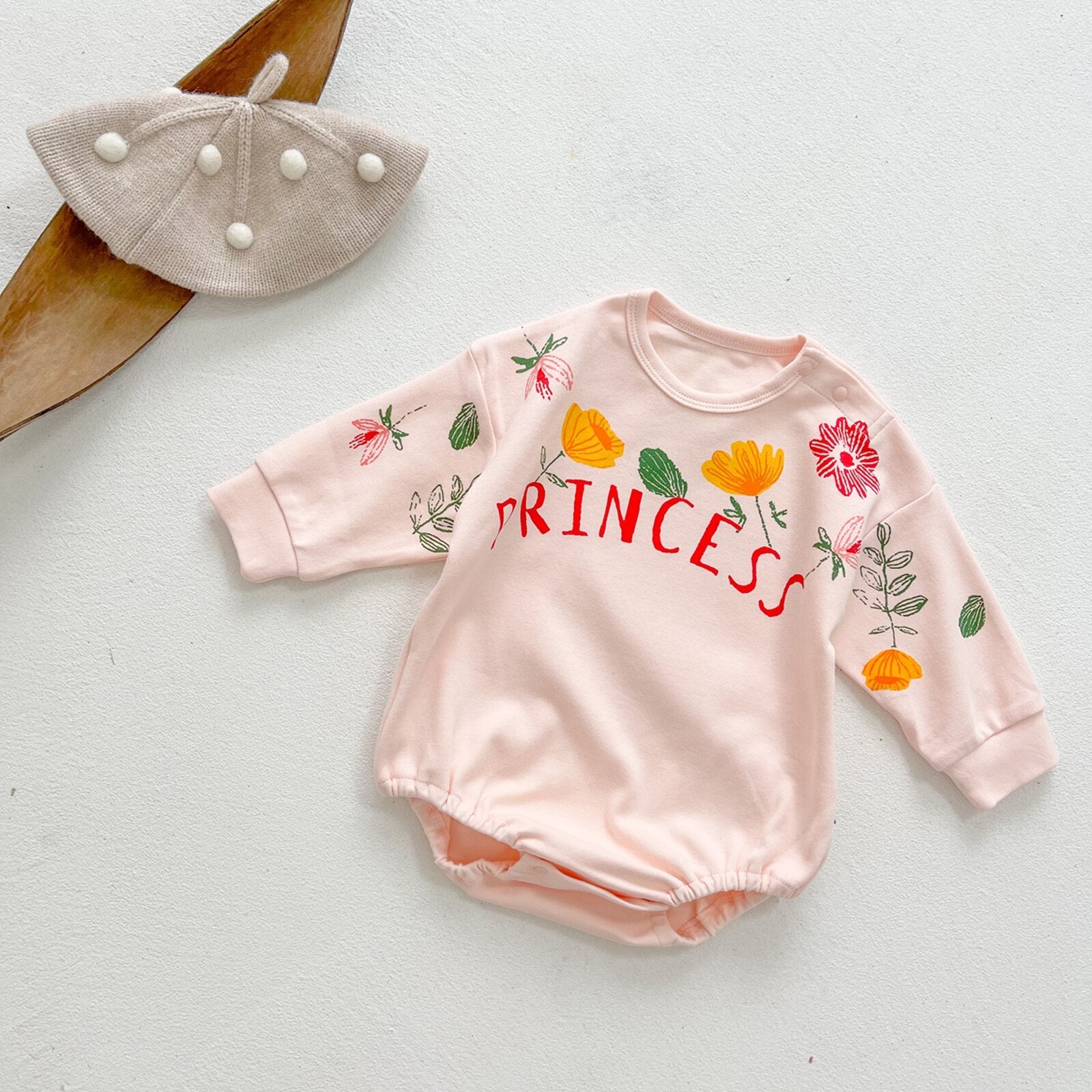 Body Infantil Princesa body Loja Click Certo Rosa 0-6 meses 40cm 