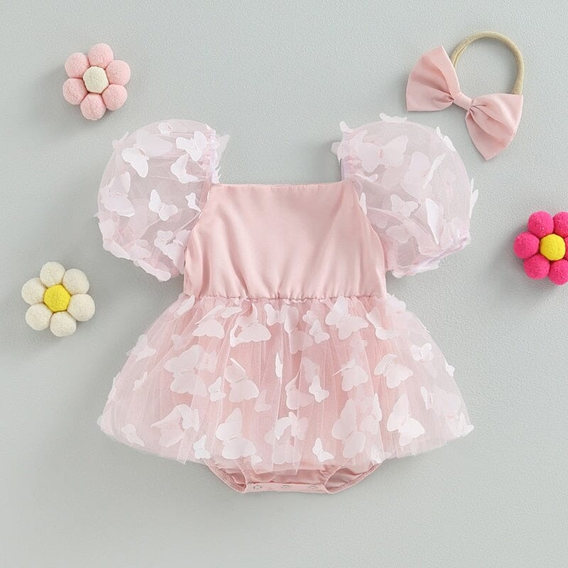 Body Infantil Bebê Borboleta Barbie Tam 0 a 18 Meses