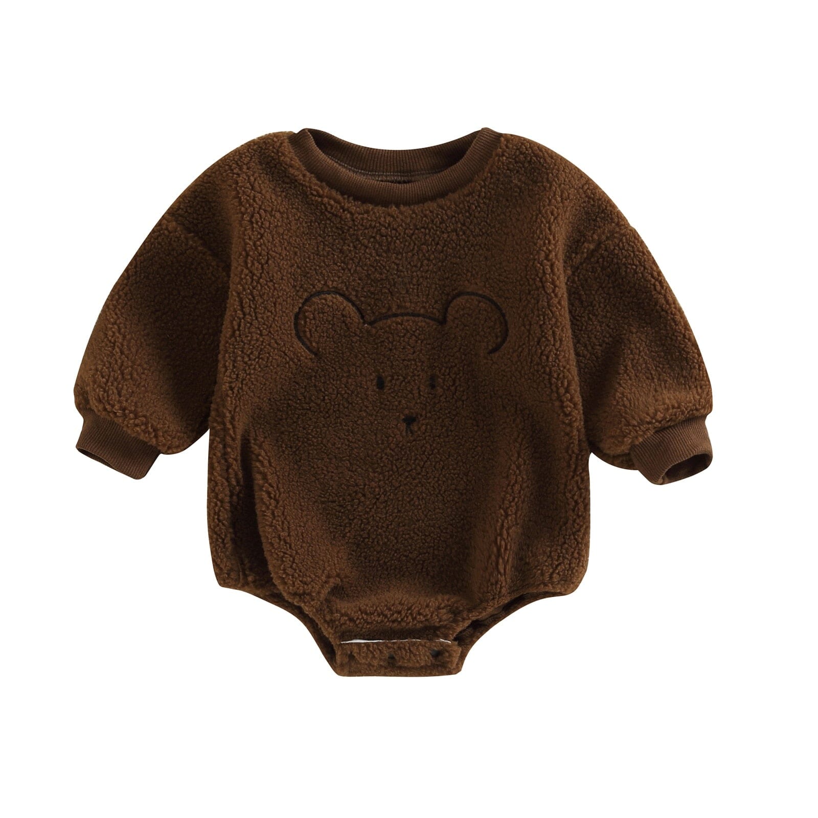 Body Infantil Urso Loja Click Certo Marrom 0-3 meses 