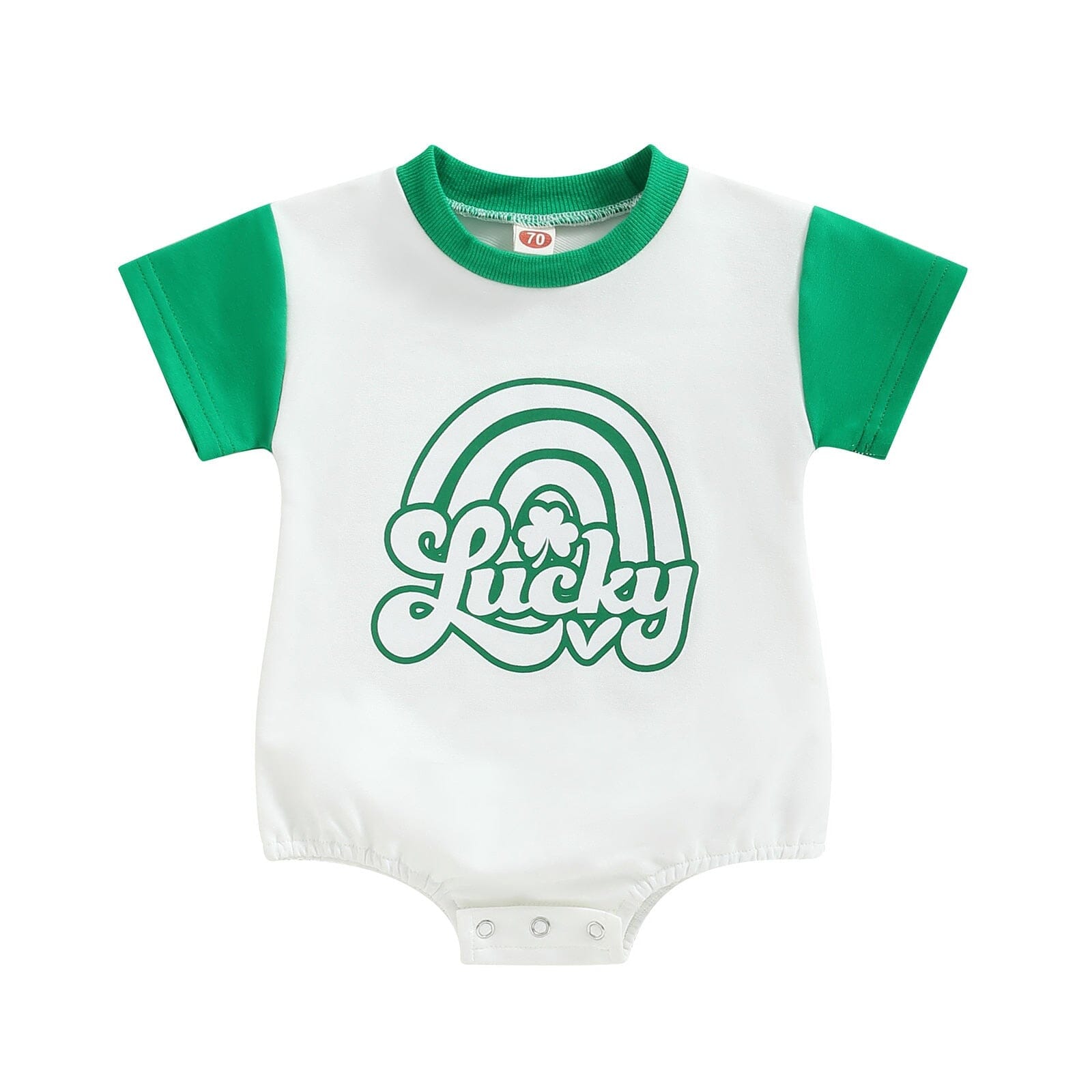 Body Infantil Verde e Branco Loja Click Certo Modelo 2 0-6 Meses 