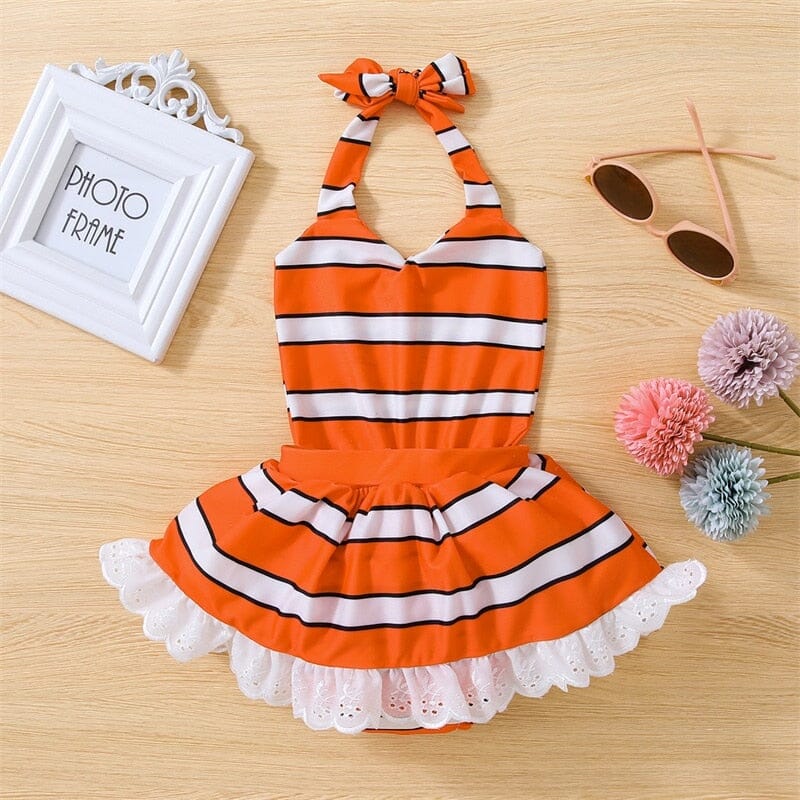 Body Infantil Vestido Laranja e Lese Loja Click Certo 