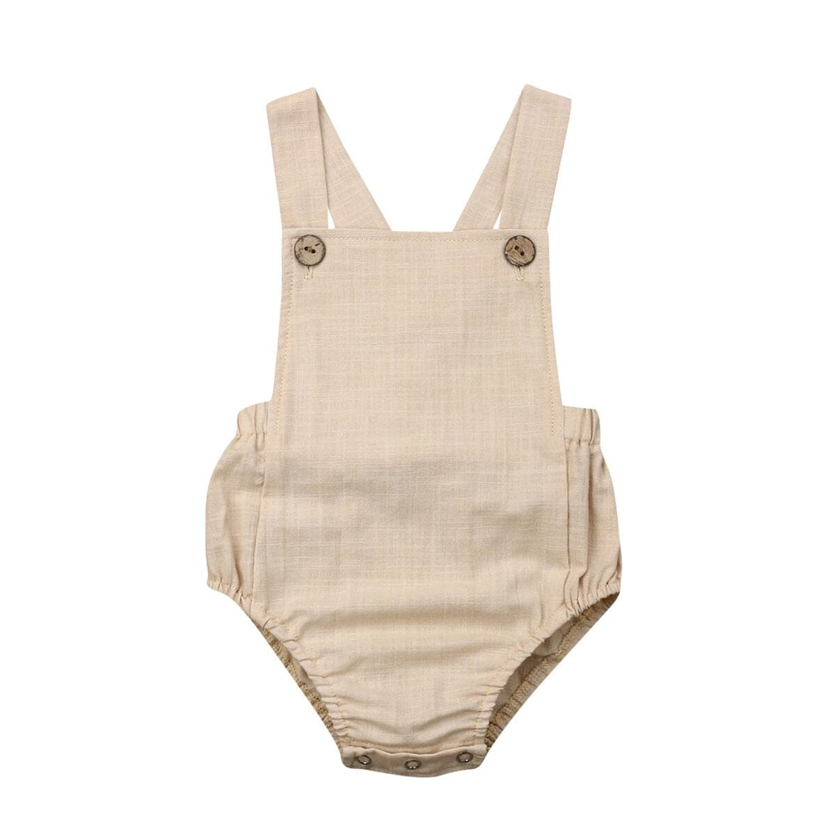 Body Romper Botões Loja Click Certo Bege 0-3 meses 