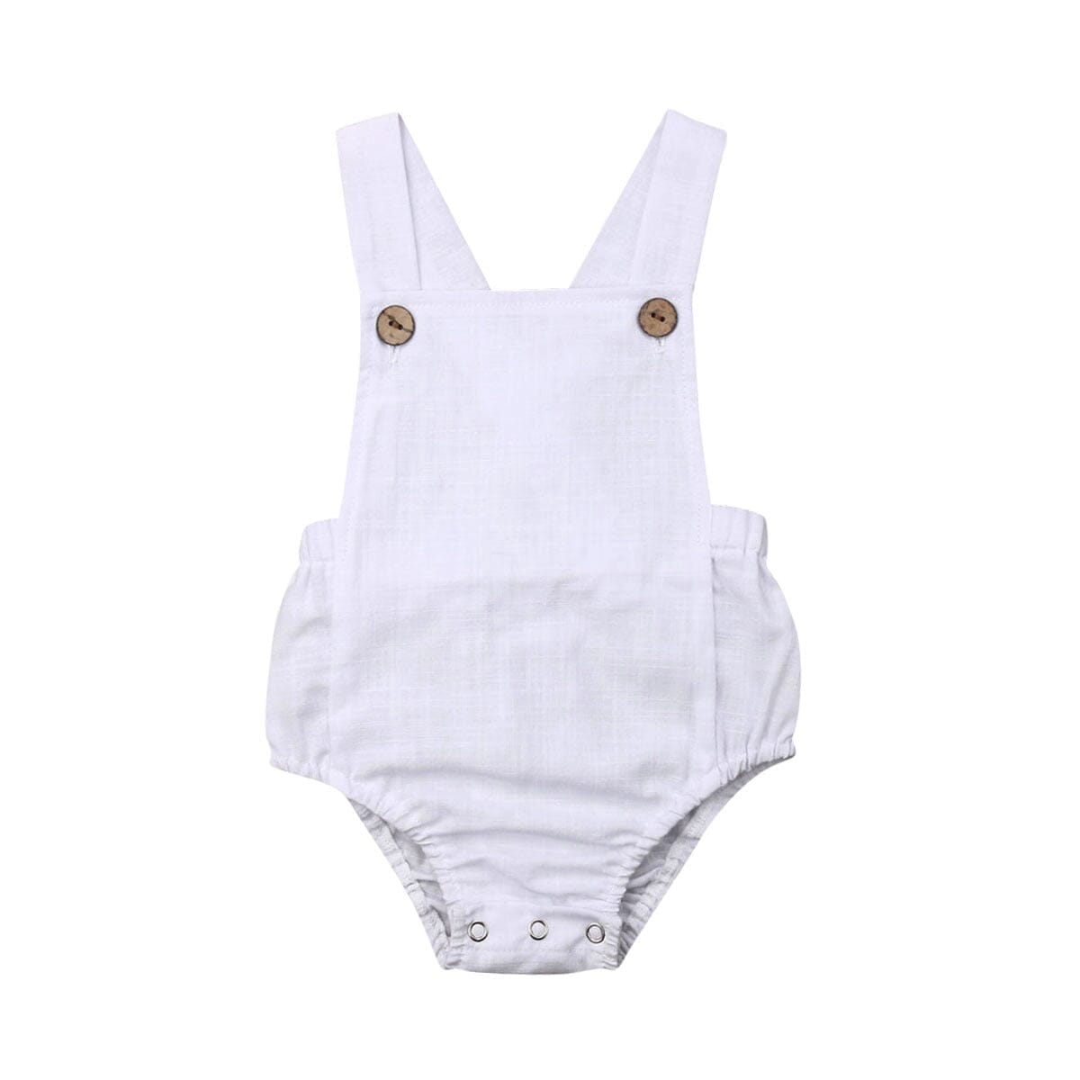 Body Romper Botões Loja Click Certo Branco 0-3 meses 