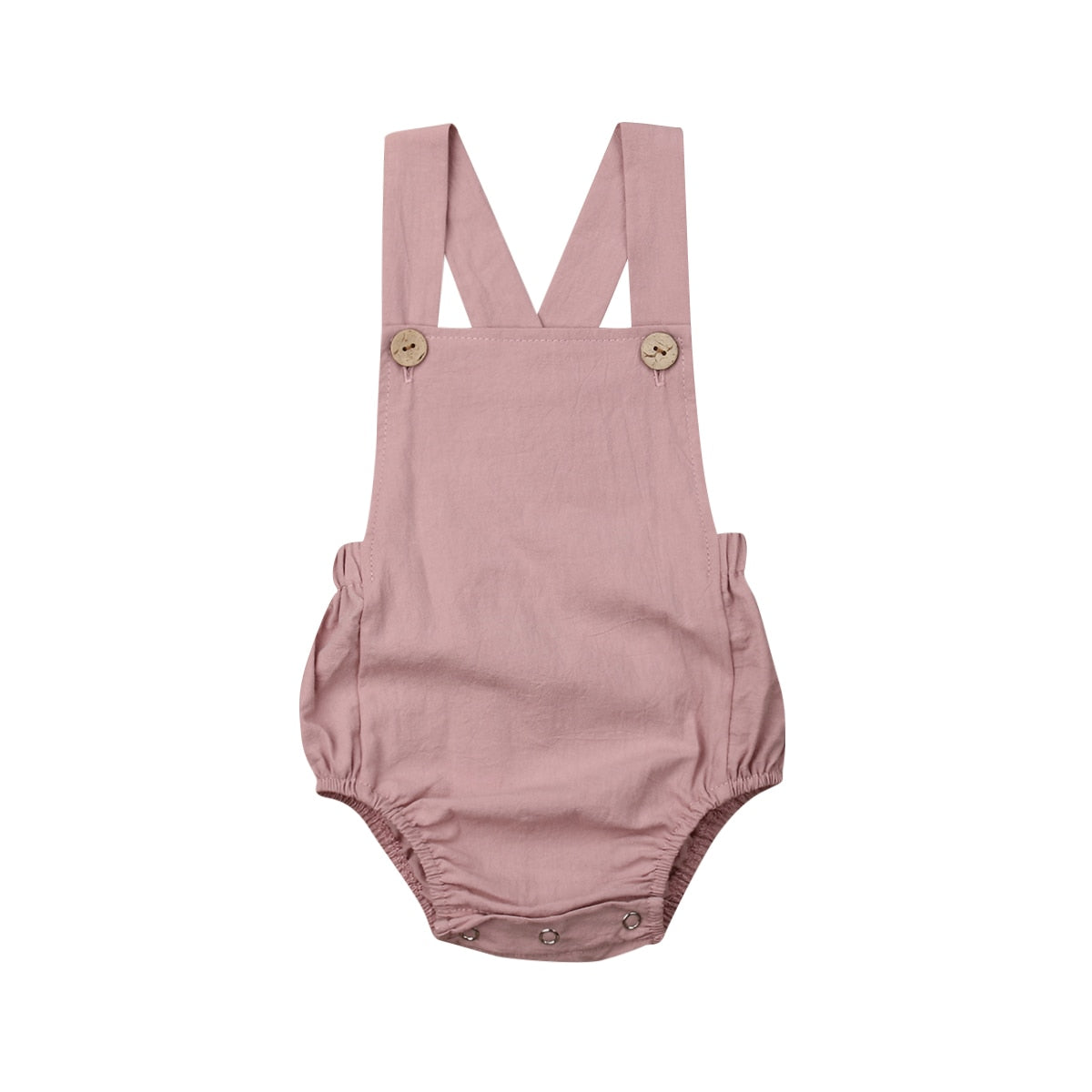 Body Romper Botões Loja Click Certo Rose 0-3 meses 