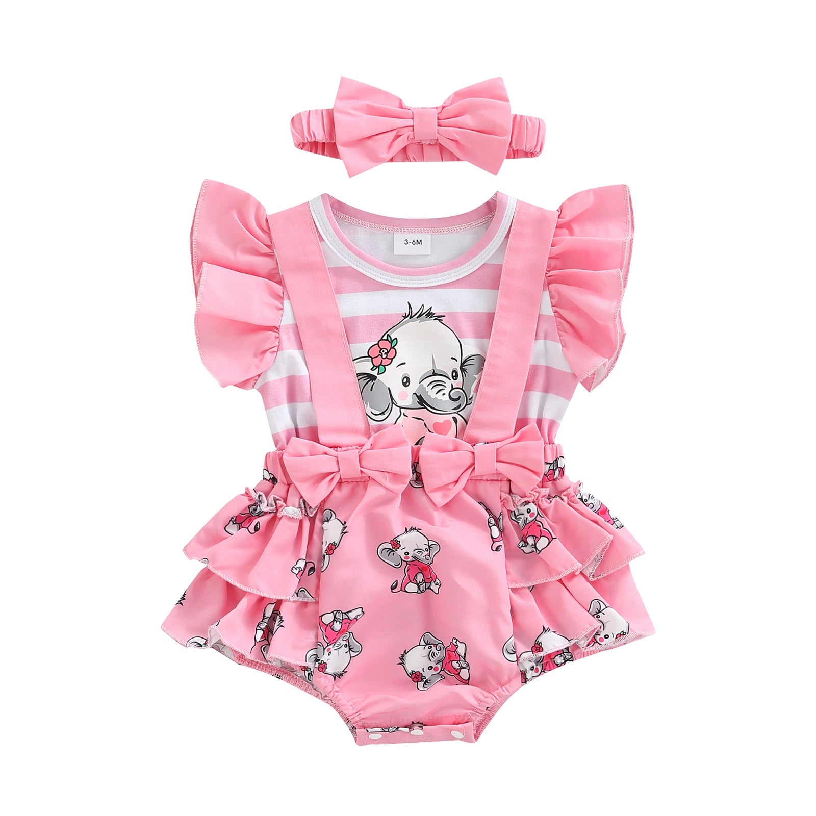 Body Romper Infantil Feminino Verão Elefantinhos body Loja Click Certo 