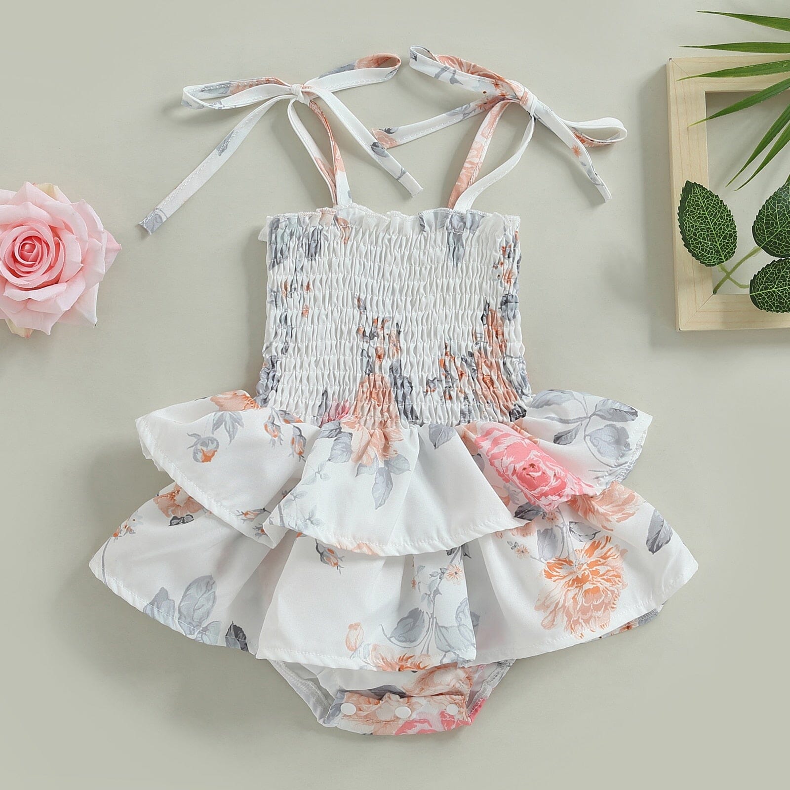 Body Vestido Infantil Feminino Rosas Loja Click Certo 