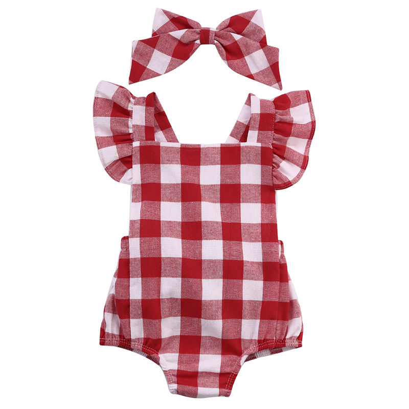 Body Xadrez Vermelho bory Loja Click Certo Vermelho 7-9 Meses 39cm 