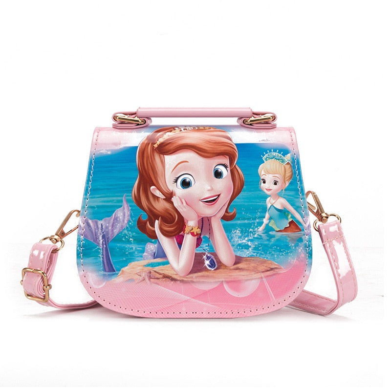 Bolsa de Ombro Princesas da Disney Loja Click Certo Sofia Rosa Claro 