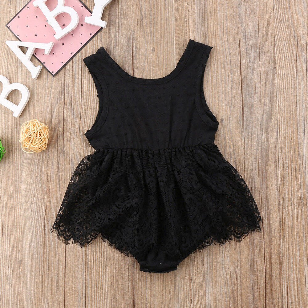 Bory com Saia de Renda bory Loja Click Certo Preto 3-6 Meses 