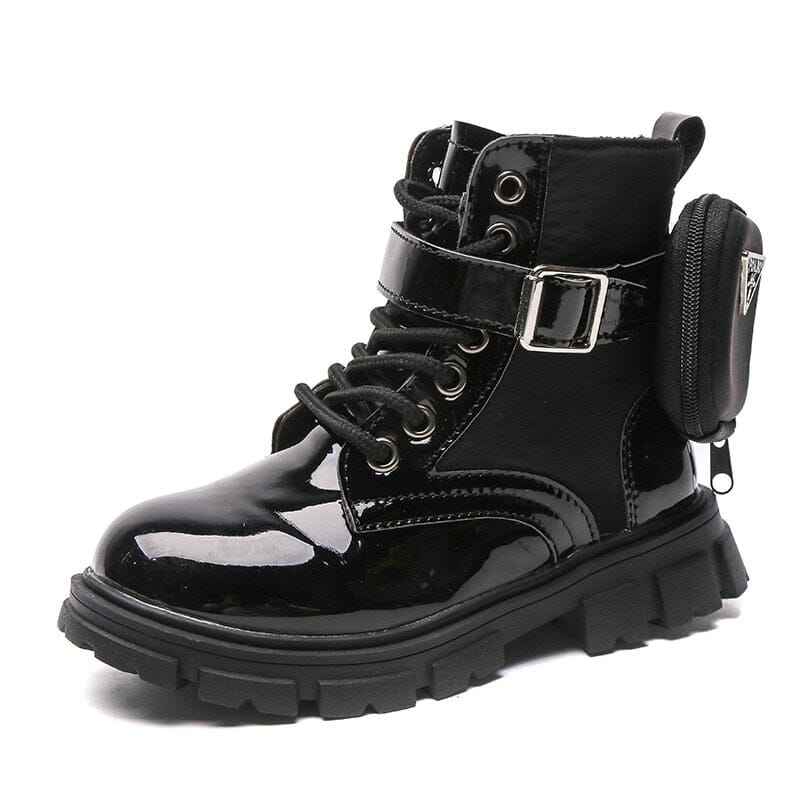 Bota Infantil Feminina Apelúciada Cintinho Loja Click Certo Preto 12-18 Meses Palmilha 13.5cm 