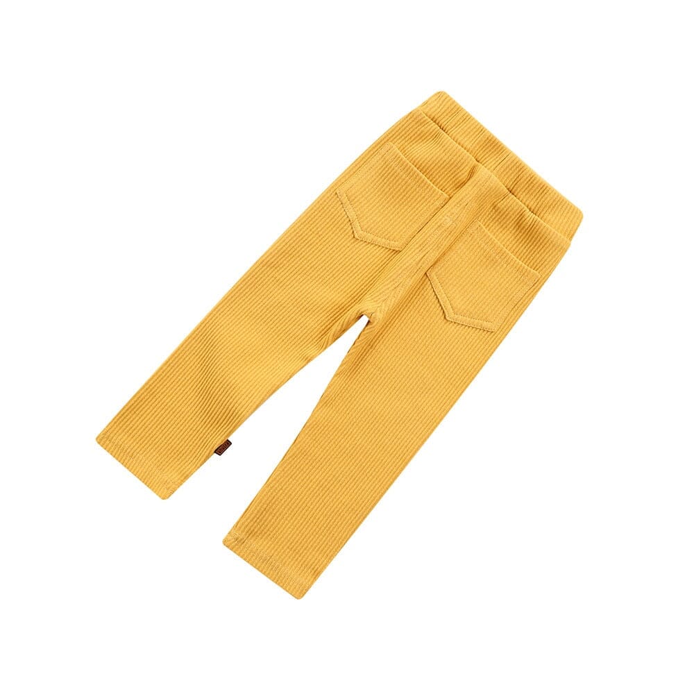 Calça Infantil Caneladinha Loja Click Certo Amarelo 9-12 Meses 