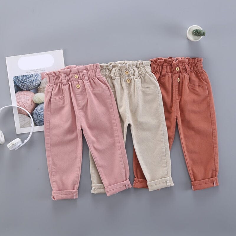 Calça Infantil Feminina Botões Loja Click Certo 