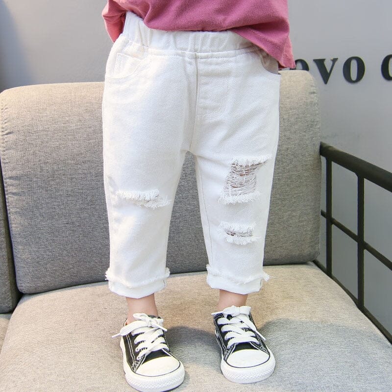 Calça Infantil Feminina Branca Loja Click Certo Branco 1-2 Anos 