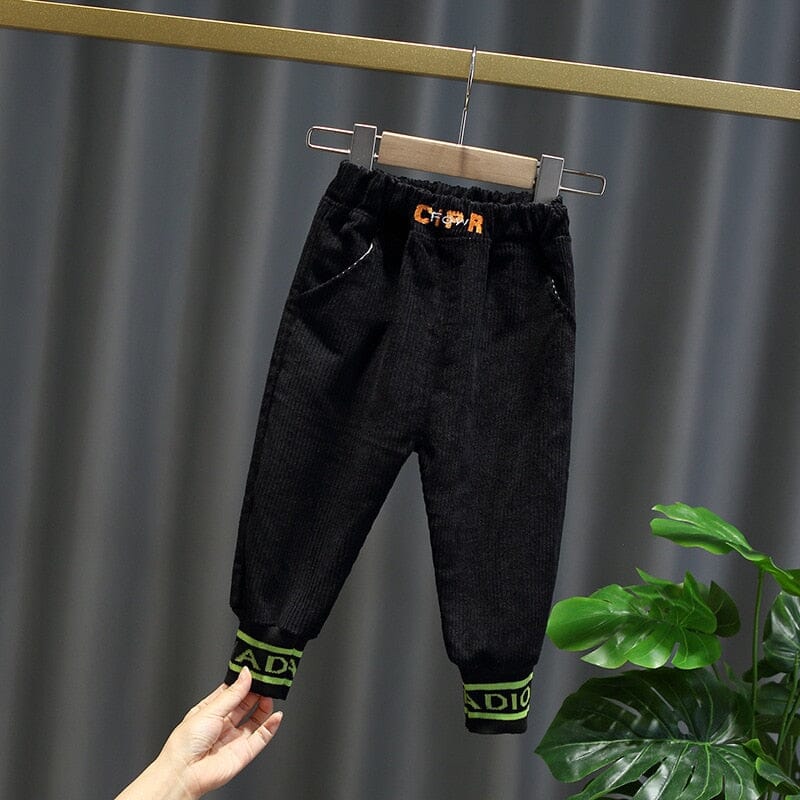 Calça Infantil Masculina Canelada Loja Click Certo Preto 6-9 Meses 