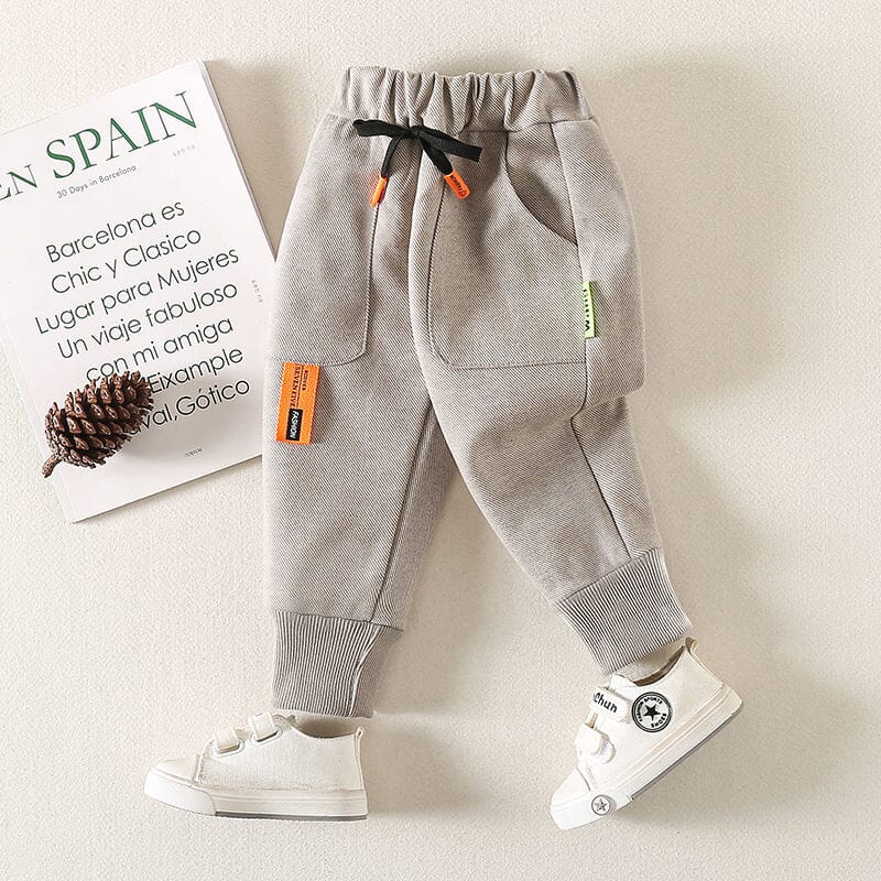 Calça Infantil Masculina Confortável Loja Click Certo Cinza 6-12 Meses 