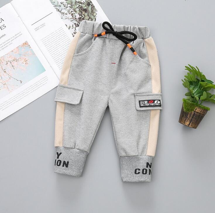 Calça Infantil Masculina Estilo e Conforto 0 Loja Click Certo Cinza 1-2 Anos 