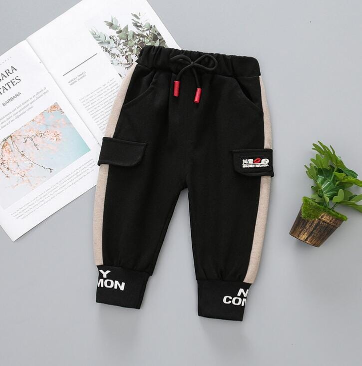 Calça Infantil Masculina Estilo e Conforto 0 Loja Click Certo Preto 1-2 Anos 