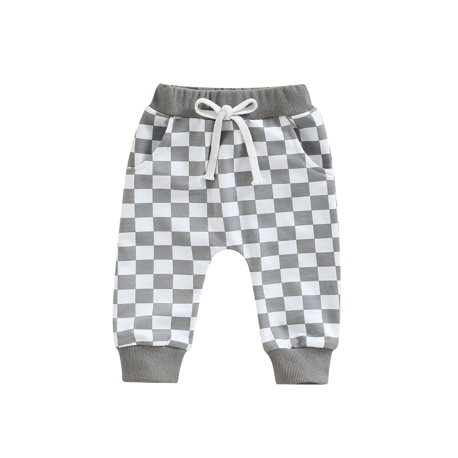 Calça Infantil Masculina Xadrez calça Loja Click Certo Cinza 2-3 anos 49cm 