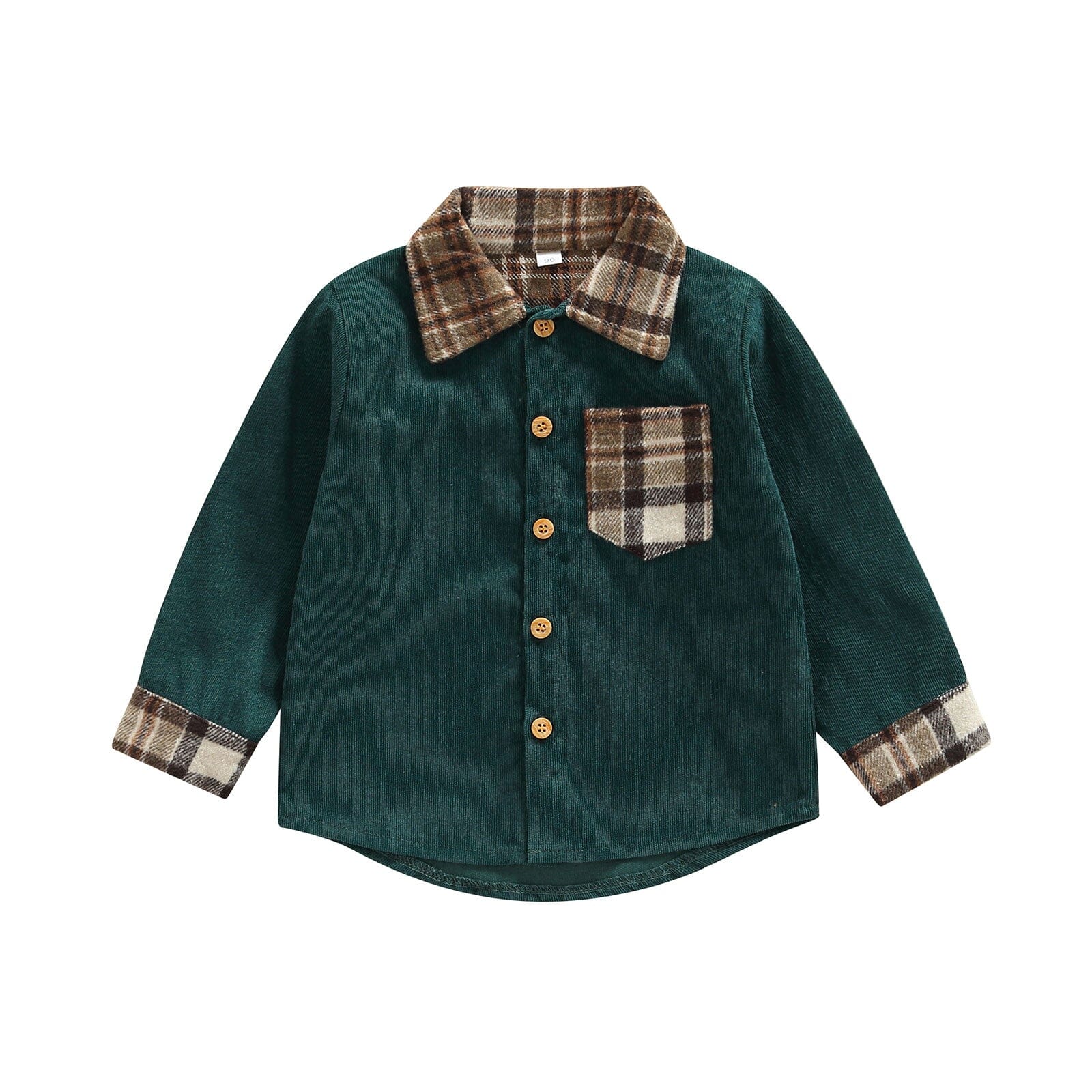Camisa Infantil Bolsinho Xadrez Loja Click Certo Verde 1-2 Anos 