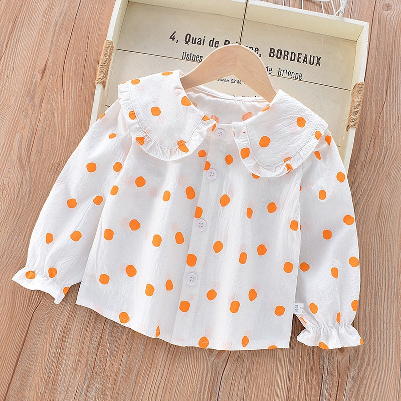 Camisa Infantil Feminina Gola camisa Loja Click Certo Laranja 6-9 meses 
