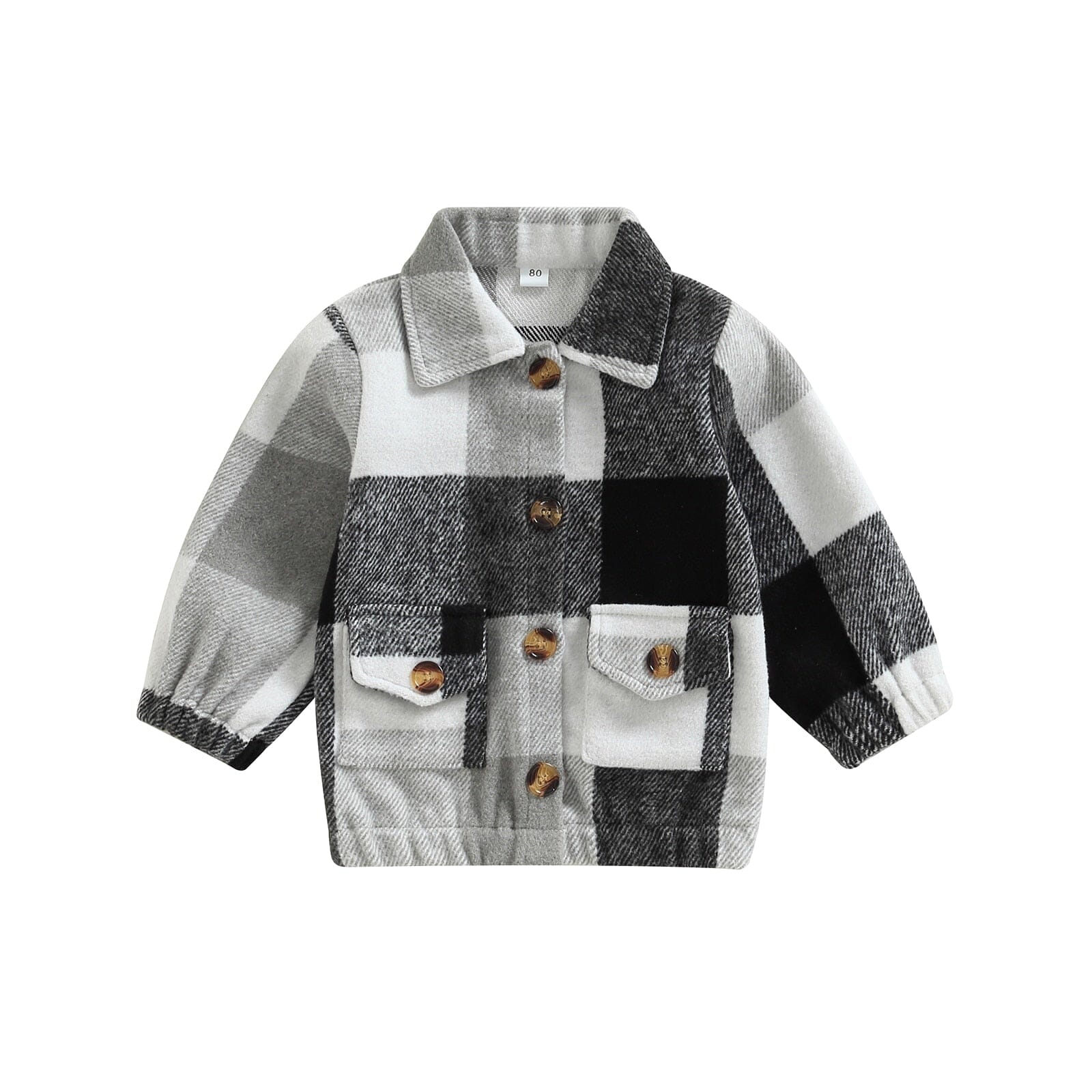 Camisa Infantil Xadrez Loja Click Certo Preto 12-18 Meses 