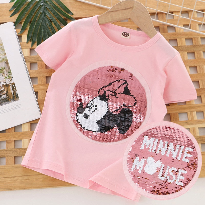 Camiseta Infantil Feminina T Shirt Minnie Loja Click Certo Rosa 2-3 Anos 