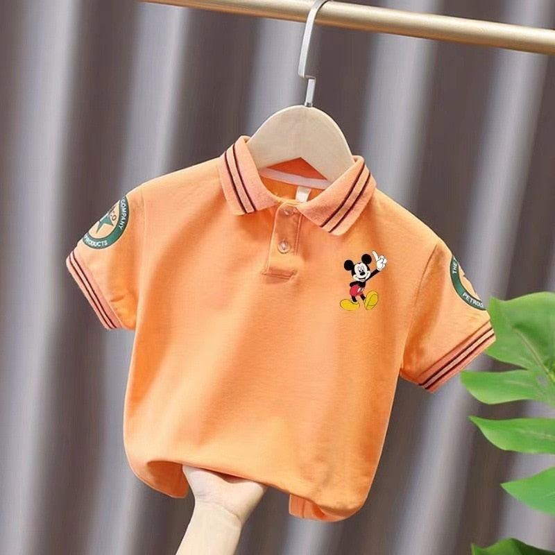 Camiseta Infantil Masculina Polo MK camisa Loja Click Certo Laranja 12-24 Meses 