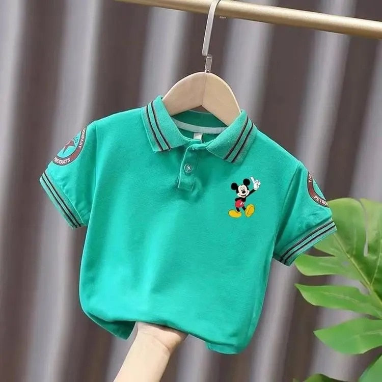 Camiseta Infantil Masculina Polo MK camisa Loja Click Certo Verde 12-24 Meses 