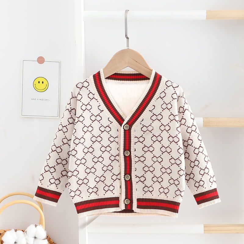 Cardigan Infantil G&D cardigan Loja Click Certo Bege 12-24 Meses 