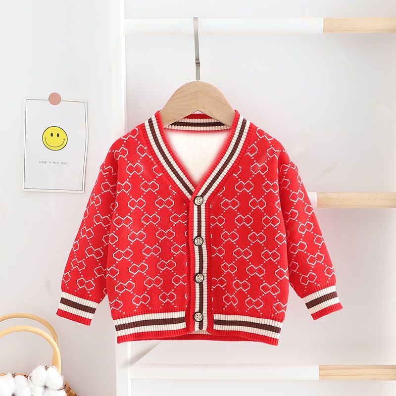 Cardigan Infantil G&D cardigan Loja Click Certo Vermelho 12-24 Meses 