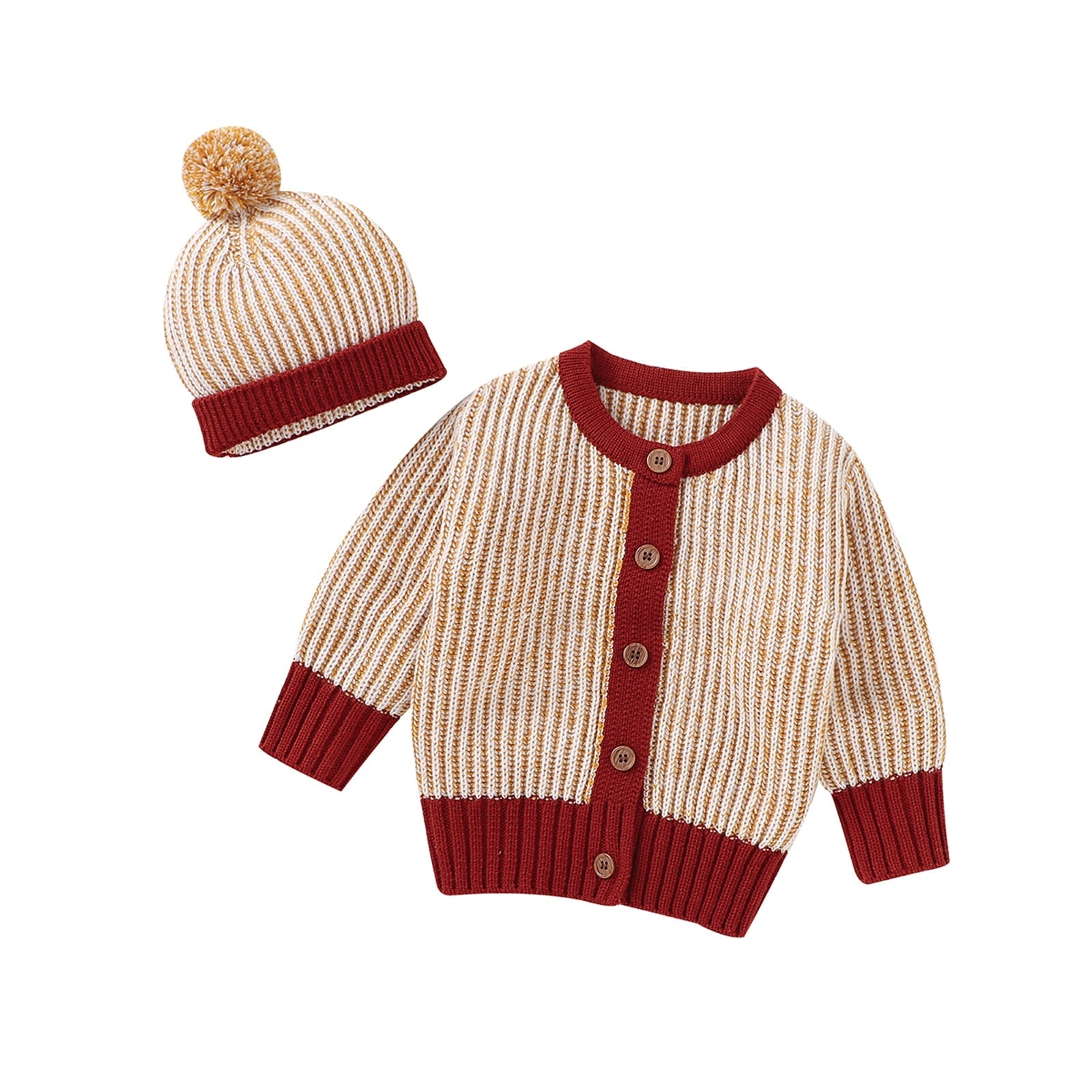 Cardigan Infantil Inverno Cardigan Loja Click Certo Vermelho 0-3 meses 