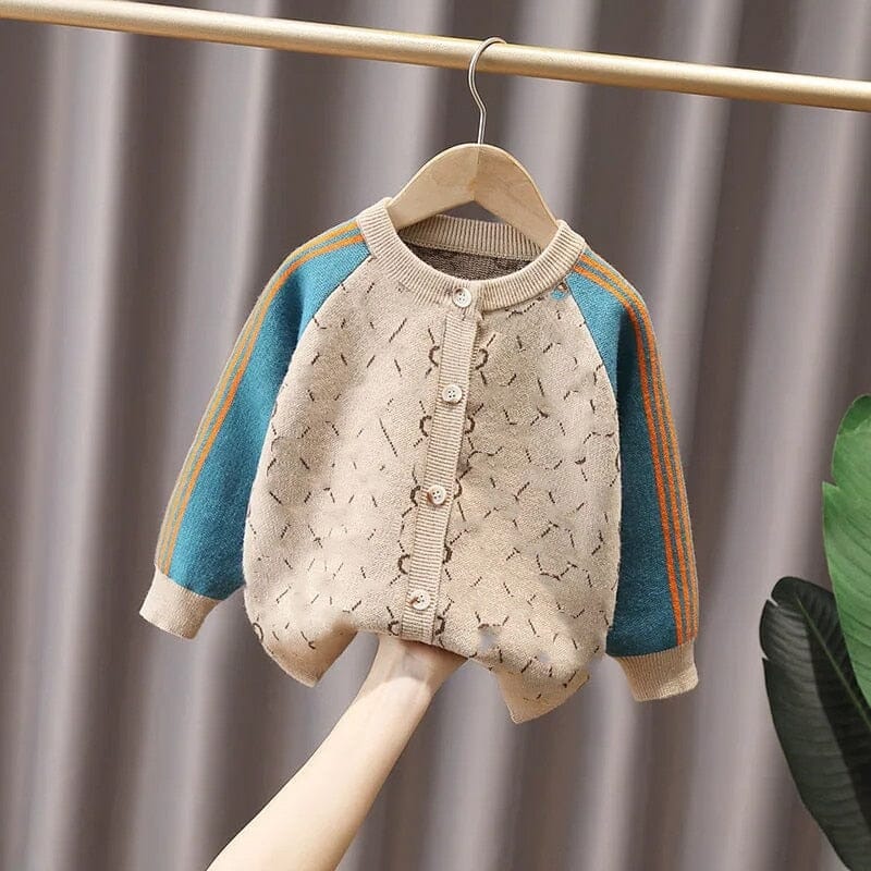 Cardigan Infantil Menino Loja Click Certo Bege 1-2 Anos 