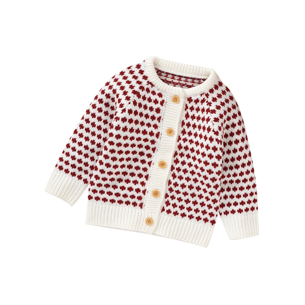 Cardigan Infantil Quentinho Cardigan Loja Click Certo Vermelho 0-3 meses 31cm 