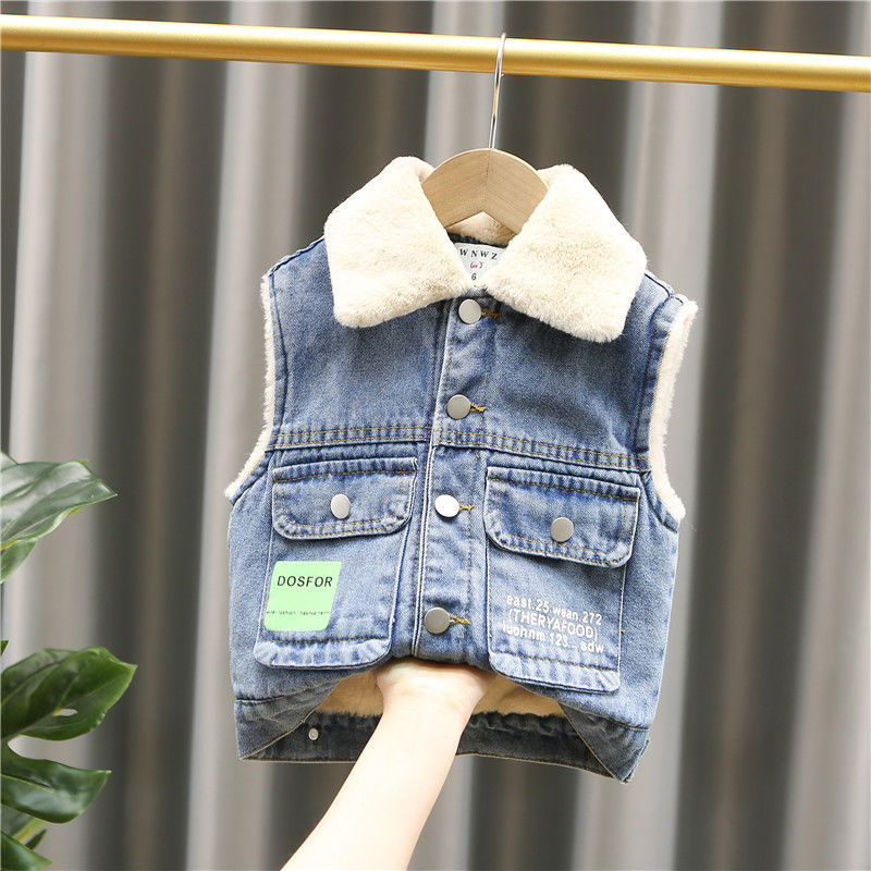 Colete de Frio Infantil Ursinho Bê colete Loja Click Certo Jeans 6-12 Meses 