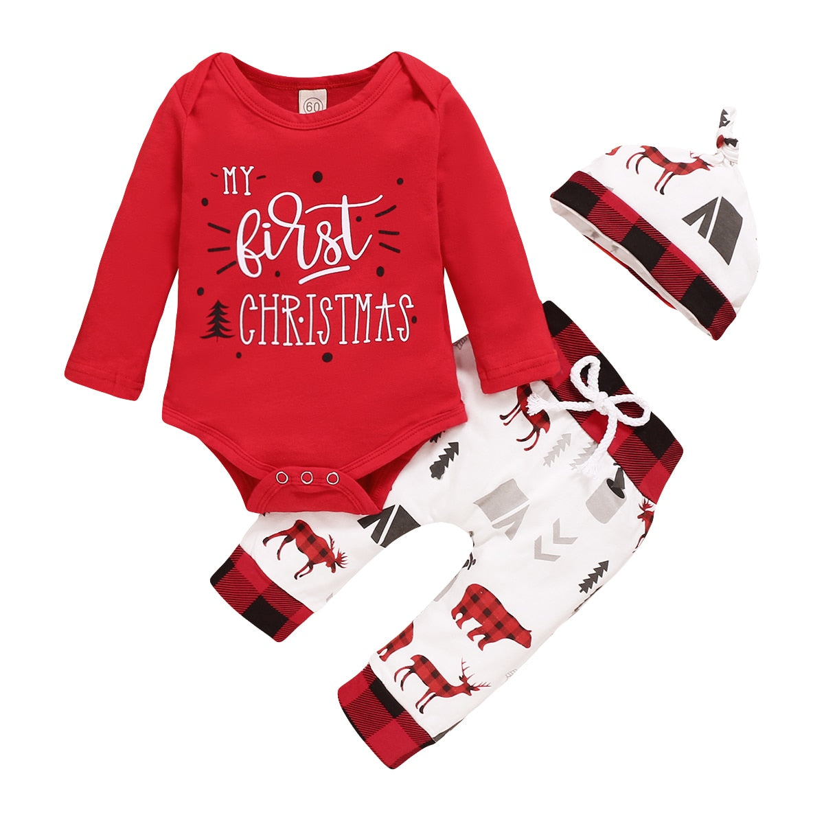 Conjunto 3 Peças Christmas Conjunto Loja Click Certo 