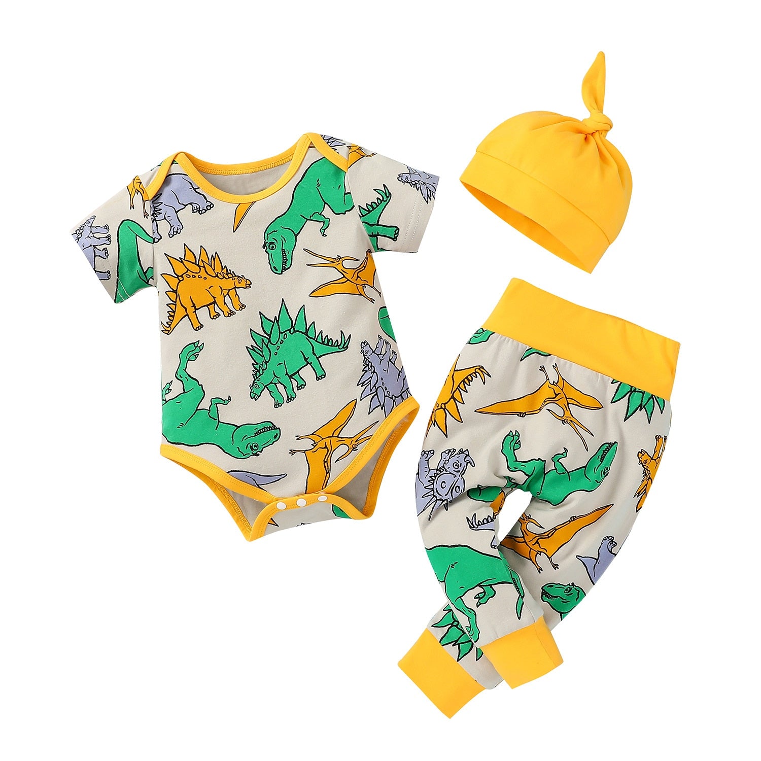 Conjunto 3 Peças Dinossauro Conjunto Loja Click Certo 