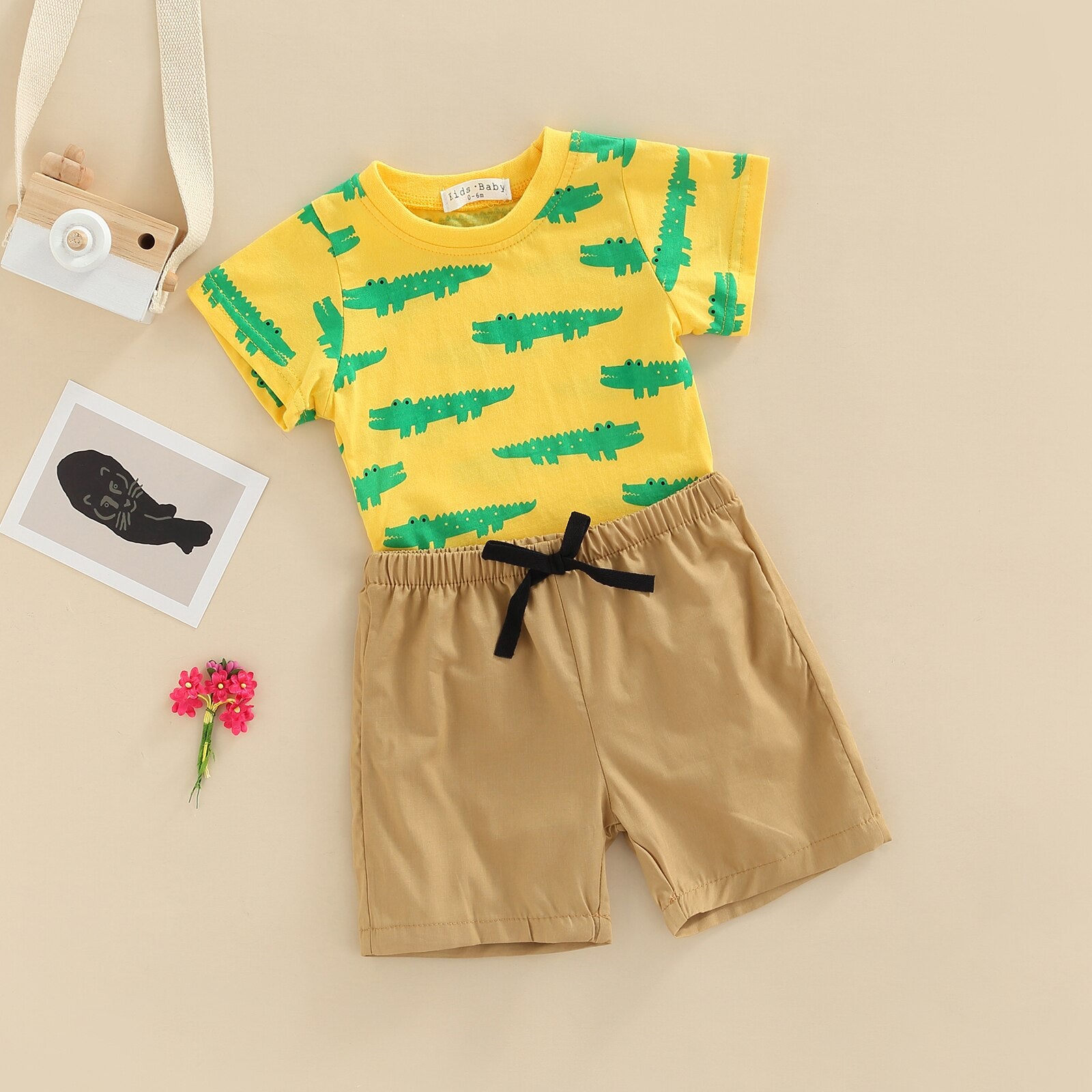 Conjunto Animal Marinho conjunto Loja Click Certo Jacaré 2-3 anos 