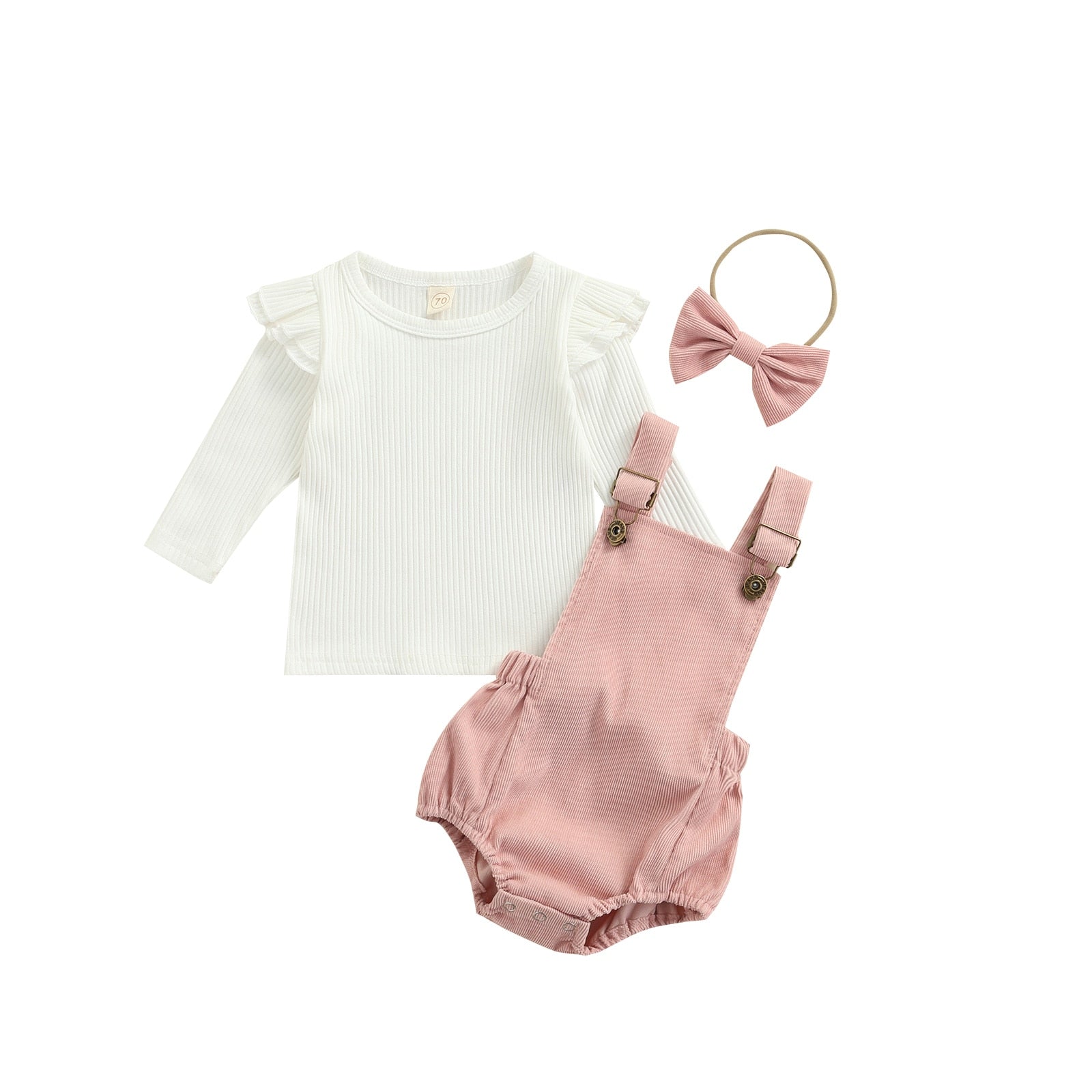 Conjunto Blusa e Body Body Loja Click Certo Rosa 0-03 meses 