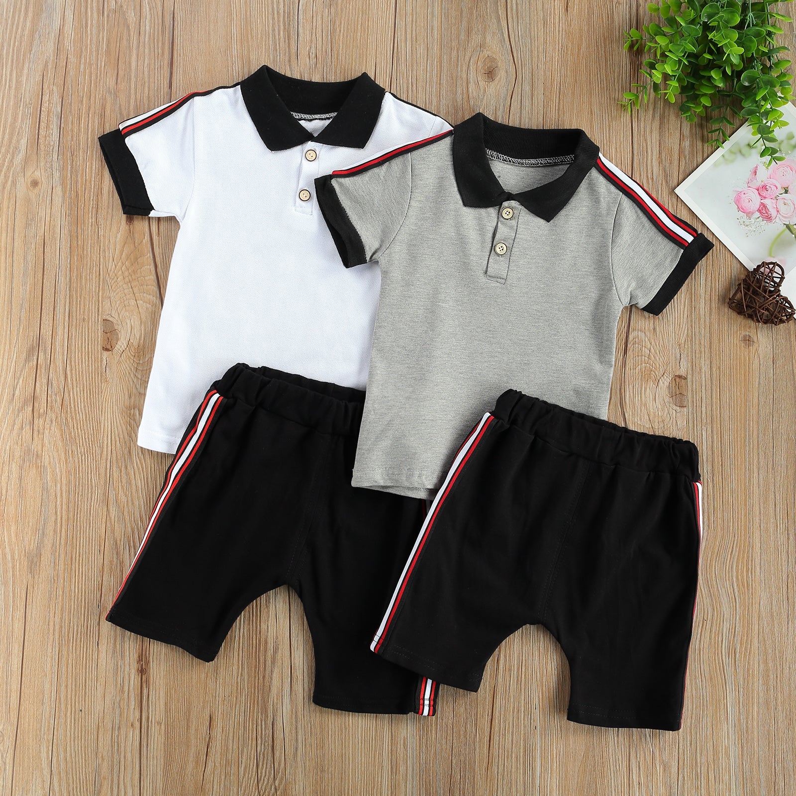 Conjunto Blusa Polo + Shorts Conjunto Loja Click Certo 