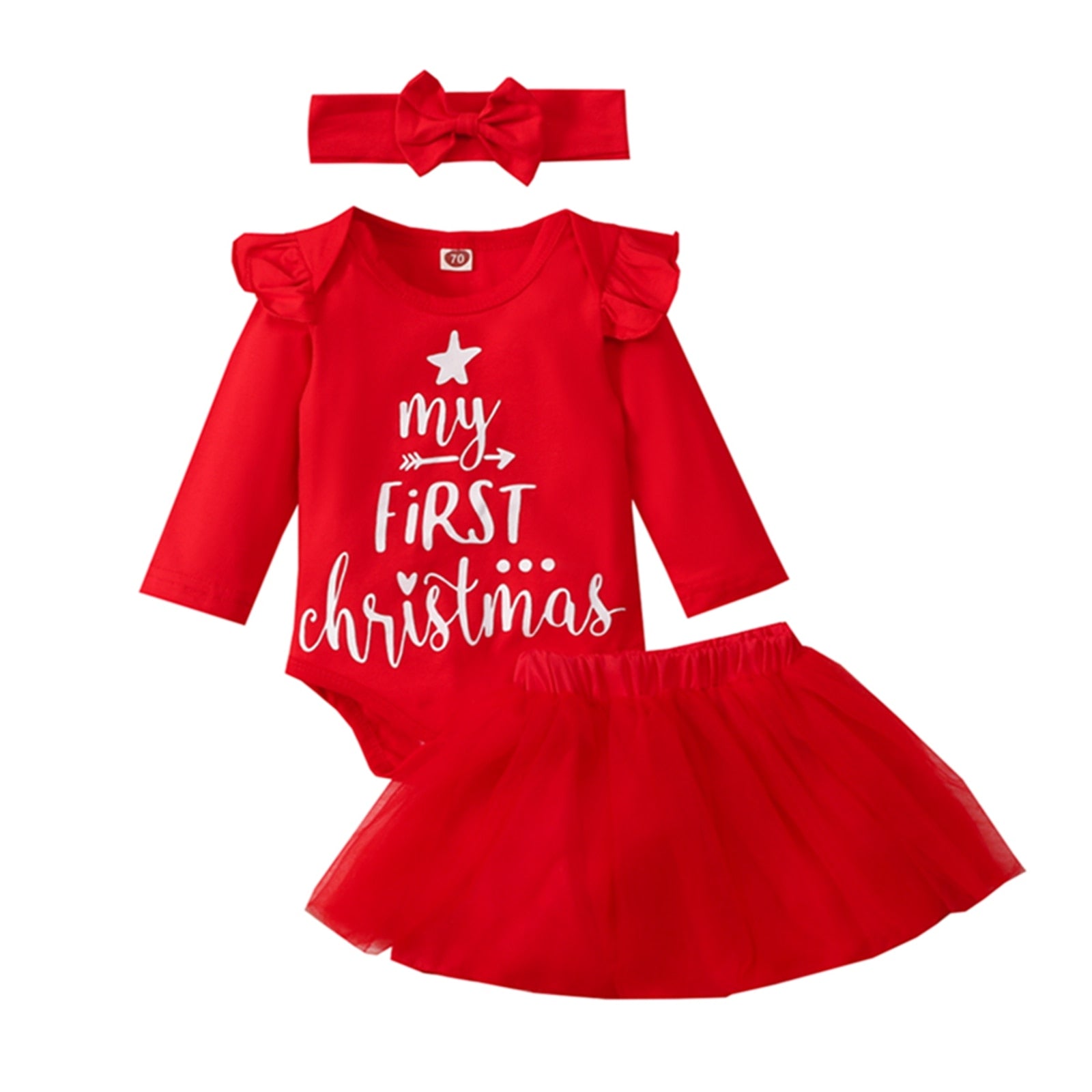 Conjunto Christimas Conjunto Loja Click Certo Vermelho 0-6 Meses 