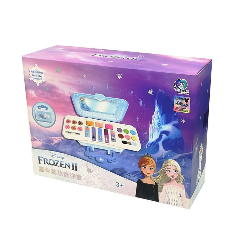 Conjunto de maquiagem Princesas Disney Loja Click Certo Com caixa Azul 