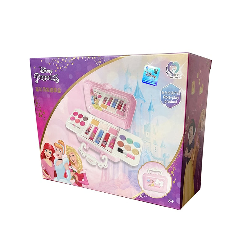 Conjunto de maquiagem Princesas Disney Loja Click Certo Com caixa Rosa 